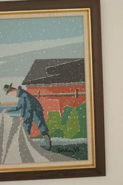 Pamono Gunnar Fohlin, Fisherman, 1975, Oil on Canvas, Framed><noscript><img width=