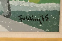 Pamono Gunnar Fohlin, Fisherman, 1975, Oil on Canvas, Framed><noscript><img width=