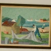Pamono Gunnar Fohlin, Fisherman, 1960s, Oil on Canvas, Framed> Mid-Century