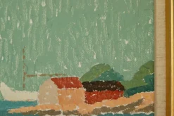 Pamono Gunnar Fohlin, Fisherman, 1960s, Oil on Canvas, Framed><noscript><img width=