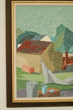 Pamono Gunnar Fohlin, Fisherman, 1960s, Oil on Canvas, Framed><noscript><img width=