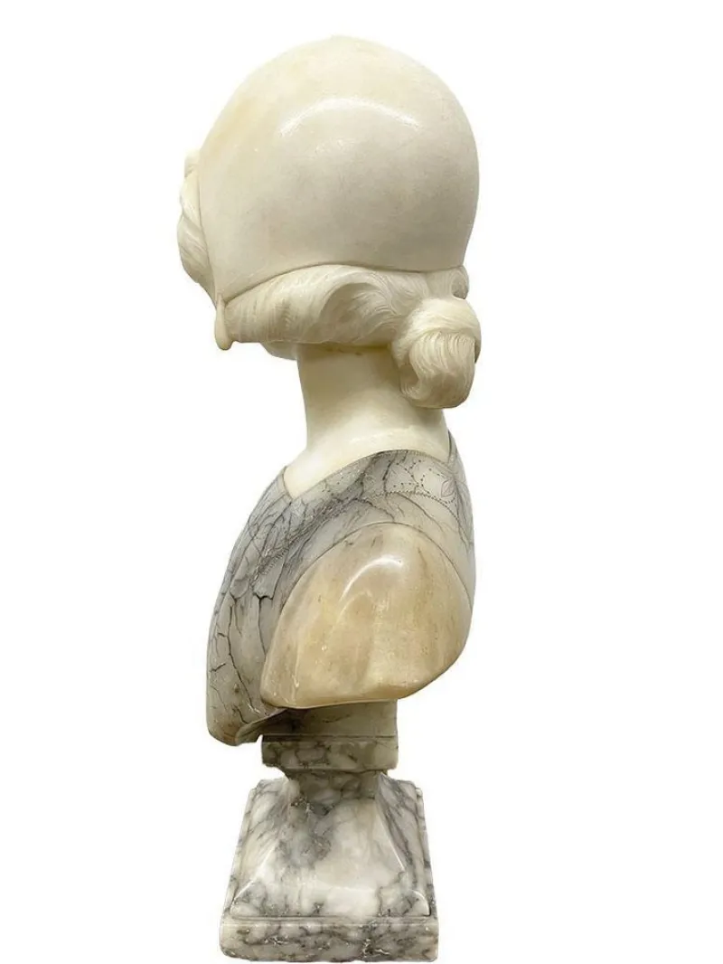 Clearance Pamono Gustave van Vaerenbergh, Female Bust, 1900, Marble