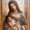 Pamono Guy Cambier, Mother and Child, Large Oil on Canvas, 1960s, Framed> Painting