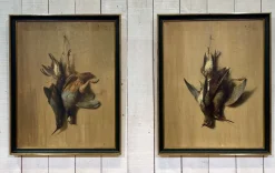 Pamono H. Charles, Still Lifes, 1890s, Oil on Canvases, Framed, Set of 2> Painting