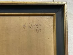 Pamono H. Charles, Still Lifes, 1890s, Oil on Canvases, Framed, Set of 2><noscript><img width=