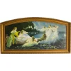 Outlet Pamono H Clementz, Boat of Nymphs, Late 19th Century, Chromolithograph, Framed