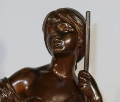 Discount Pamono H. Moreau, Jeune Paysanne, Late 1800s, Bronze