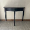 Pamono Half-Moon Console Table in Black Patina> Console Tables