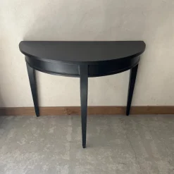 Pamono Half-Moon Console Table in Black Patina> Console Tables