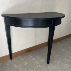 Pamono Half-Moon Console Table in Black Patina><noscript><img width=