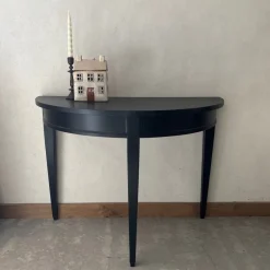 Pamono Half-Moon Console Table in Black Patina><noscript><img width=
