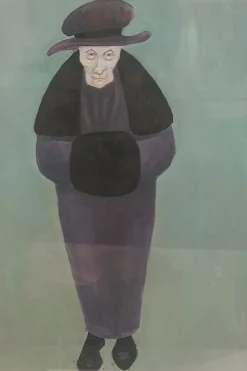 Discount Pamono Halina Dąbrowska, Portrait of Grandmother, Poland, 1964, Oil on Canvas, Framed