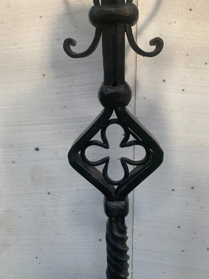 Pamono Hammered Iron Candlestick, 20th Century> Candleholders