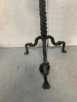 Pamono Hammered Iron Candlestick, 20th Century><noscript><img width=