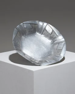Pamono Hammered Pewter Dish from Louis Houzeaux, 1930s