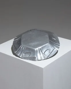 Pamono Hammered Pewter Dish from Louis Houzeaux, 1930s