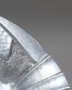 Pamono Hammered Pewter Dish from Louis Houzeaux, 1930s