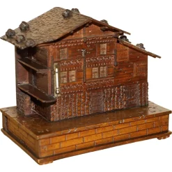 Pamono Hand Carved Black Forest Wood Cigar Box, 1880s> Fireplaces And Mantels