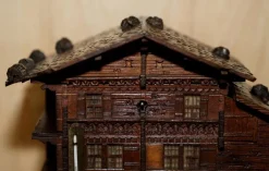 Pamono Hand Carved Black Forest Wood Cigar Box, 1880s><noscript><img width=