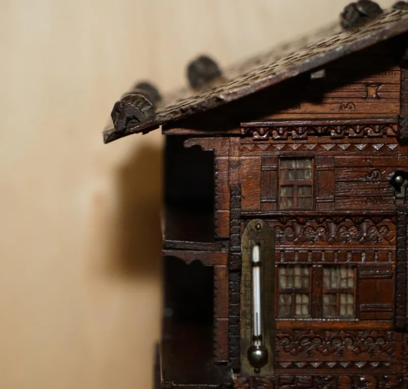 Pamono Hand Carved Black Forest Wood Cigar Box, 1880s> Fireplaces And Mantels