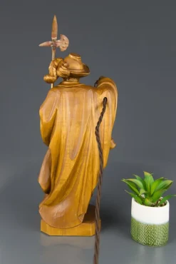 Pamono Hand Carved Wooden Sculpture Lamp Depicting Night Watchman with Lantern, Germany><noscript><img width=