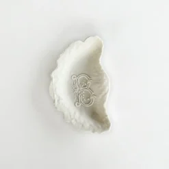 Outlet Pamono Hand Made White Porcelain Half Moon Plate by Studio Desimonewayland