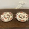 Pamono Hand Painted Masons Ironstone Plates, 1920s, Set of 2> Dinner Plates & Bowls