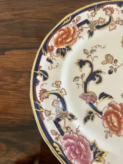 Pamono Hand Painted Masons Ironstone Plates, 1920s, Set of 2><noscript><img width=