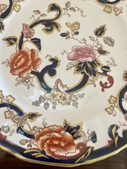 Pamono Hand Painted Masons Ironstone Plates, 1920s, Set of 2><noscript><img width=