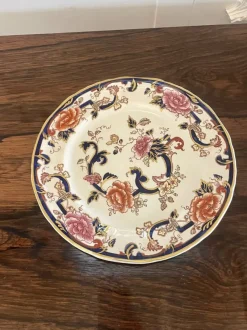 Pamono Hand Painted Masons Ironstone Plates, 1920s, Set of 2><noscript><img width=