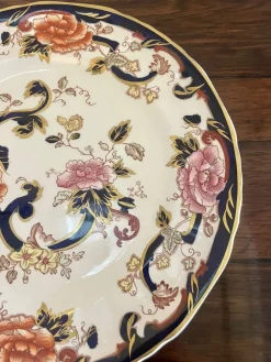 Pamono Hand Painted Masons Ironstone Plates, 1920s, Set of 2><noscript><img width=