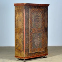 Best Pamono Hand Painted Pine Cabinet, 1850