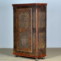 Best Pamono Hand Painted Pine Cabinet, 1850