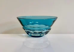 Pamono Handcrafted Art Deco Crystal Glass Bowl from Ludwig Moser & Söhne Karlsbad, Czechoslovakia, 1920s> Bowls