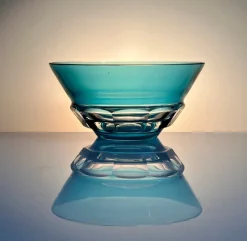 Pamono Handcrafted Art Deco Crystal Glass Bowl from Ludwig Moser & Söhne Karlsbad, Czechoslovakia, 1920s><noscript><img width=