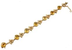 Pamono Handcrafted Bracelet with Diamonds, Yellow Topaz and Yellow Gold> Bracelets