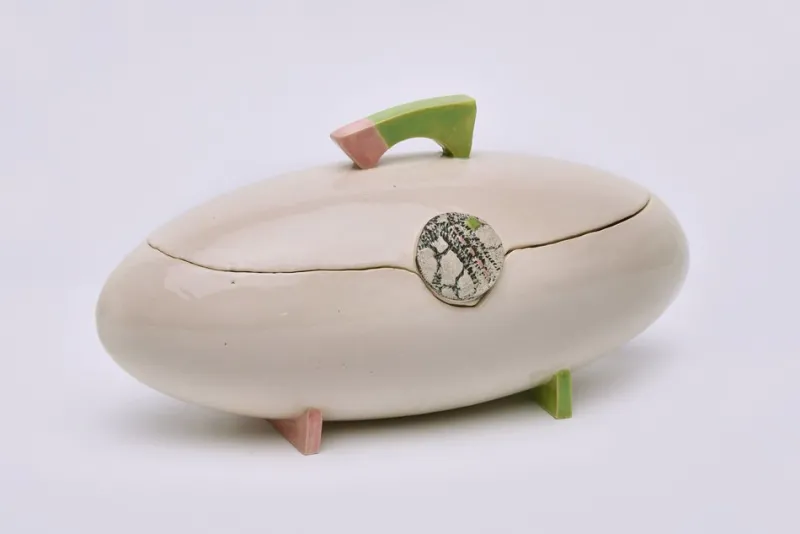 Pamono Handcrafted Oval Ceramic Urn by Heidi Hartmann> Decorative Objects