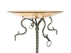Pamono Hand-Crafted Wrought Iron Pedestal attributed to Alessandro Mazzucotelli, 1890s><noscript><img width=