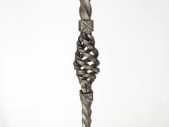 Pamono Hand-Crafted Wrought Iron Pedestal attributed to Alessandro Mazzucotelli, 1890s><noscript><img width=