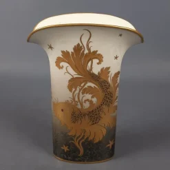 Discount Pamono Handmade 24 Karat Gold-Plated Porcelain Goldfish Vase from Morbelli, 1970s