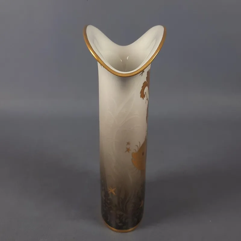 Discount Pamono Handmade 24 Karat Gold-Plated Porcelain Goldfish Vase from Morbelli, 1970s