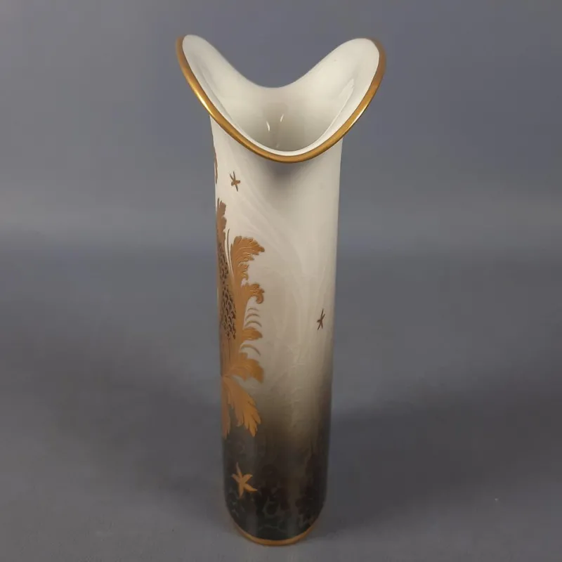 Discount Pamono Handmade 24 Karat Gold-Plated Porcelain Goldfish Vase from Morbelli, 1970s