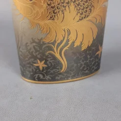 Discount Pamono Handmade 24 Karat Gold-Plated Porcelain Goldfish Vase from Morbelli, 1970s