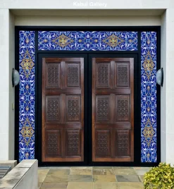 Pamono Handmade and Handcarved Sliding Door Panel, Nuristan, Afghanistan, 1920s> Architectural Elements