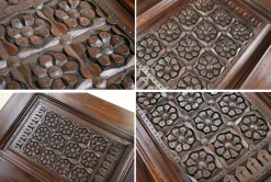 Pamono Handmade and Handcarved Sliding Door Panel, Nuristan, Afghanistan, 1920s><noscript><img width=