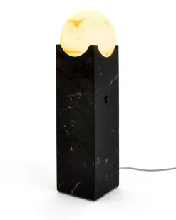 Pamono Handmade Big Eclipse Lamp in Black Marquina Marble from Fiam> Floor Lamps