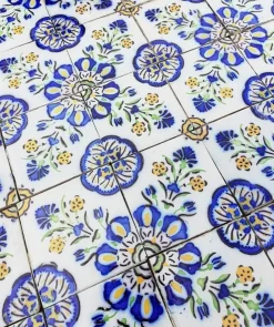 Pamono Handmade Ceramic Tiles attributed to Devres, France, 1960s><noscript><img width=