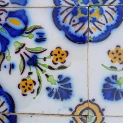 Pamono Handmade Ceramic Tiles attributed to Devres, France, 1960s><noscript><img width=