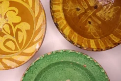 Pamono Handmade Clay Bowl Pottery Bowl Plate, 1930s, Set of 3><noscript><img width=