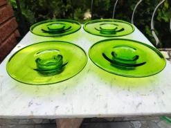 Pamono Handmade Glass Candleholders from Maria Vinka, 1990s, Set of 4